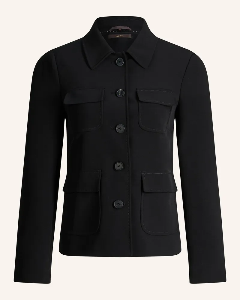 windsor. Blazer-Jacke schwarz Schwarz