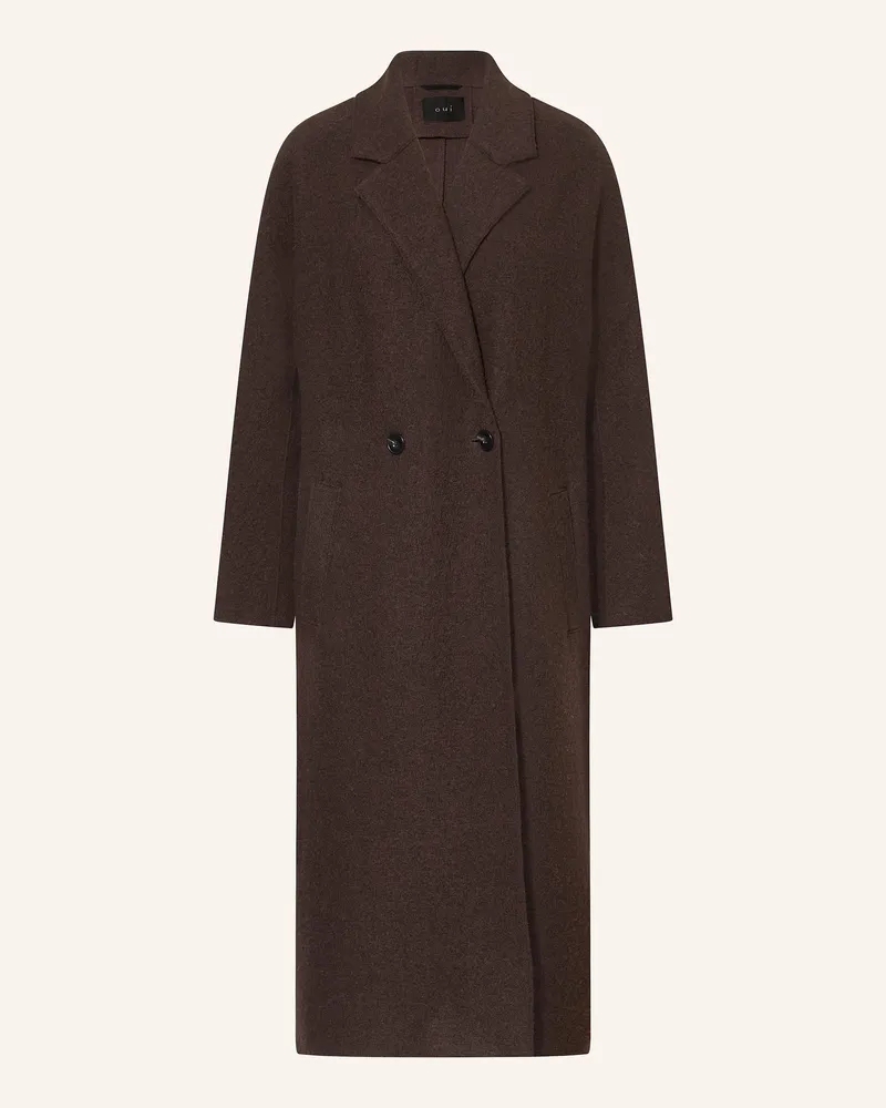 Oui  Wollmantel braun Dunkelbraun