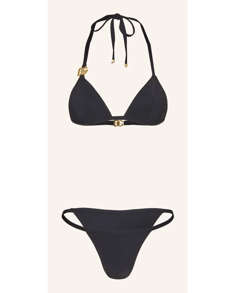 Dolce & Gabbana Triangel-Bikini Schwarz