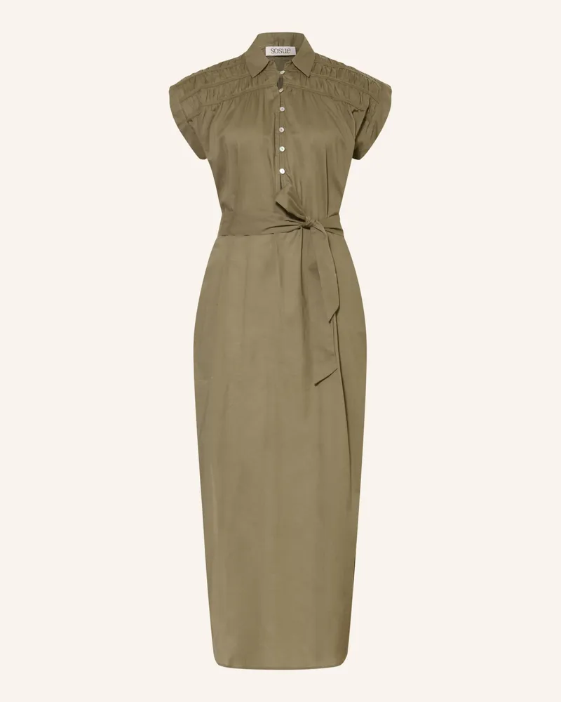 SoSUE Hemdblusenkleid Maui gruen Khaki