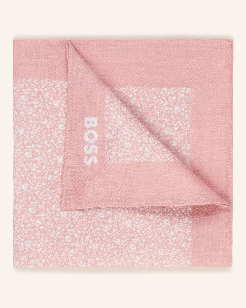 HUGO BOSS Einstecktuch C-POCKET aus Leinen Altrosa
