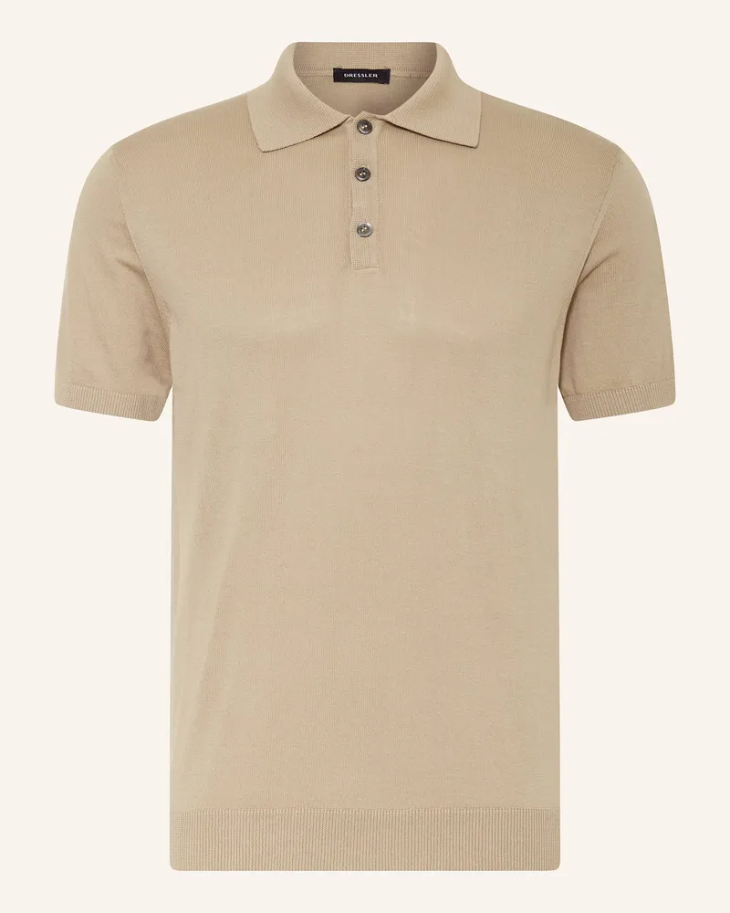 Dressler Strick-Poloshirt Beige