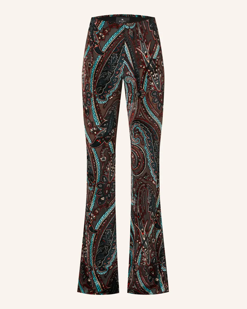 Etro Bootcut-Hose Aus Samt rot Dunkelrot