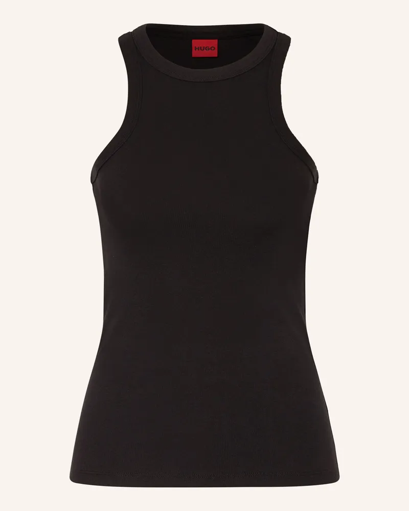 HUGO BOSS Top THE PLAIN TANK Schwarz