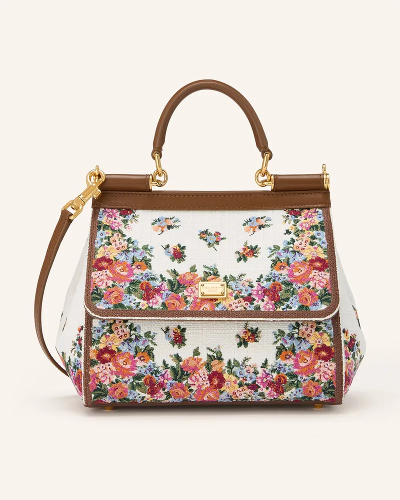 Dolce & Gabbana Handtasche SICILY MEDIUM Creme