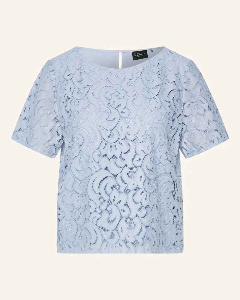 S.Oliver Blusenshirt Aus Spitze blau Hellblau