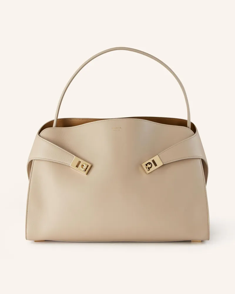 Ferragamo Handtasche Hug Soft grau Creme