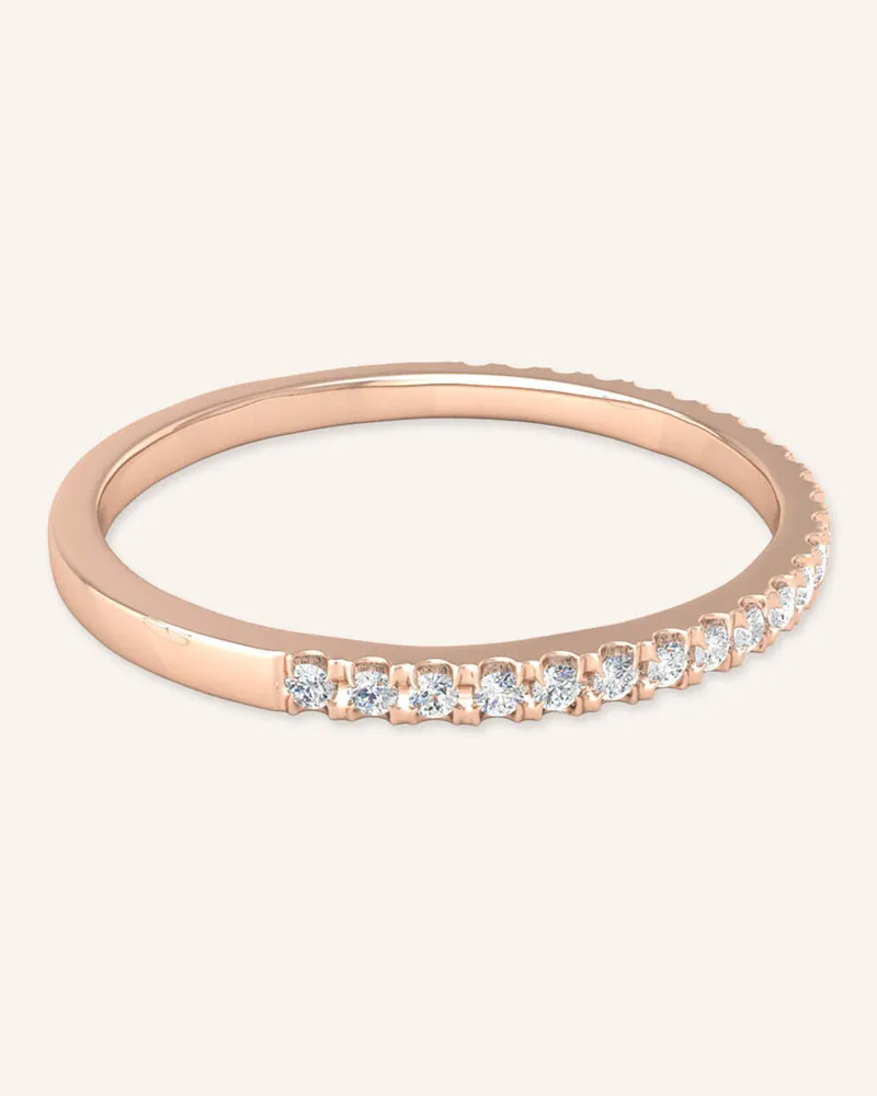 VEYNOU Ring MARA aus 18 Karat Roségold und 0,10ct. Diamanten Roségold