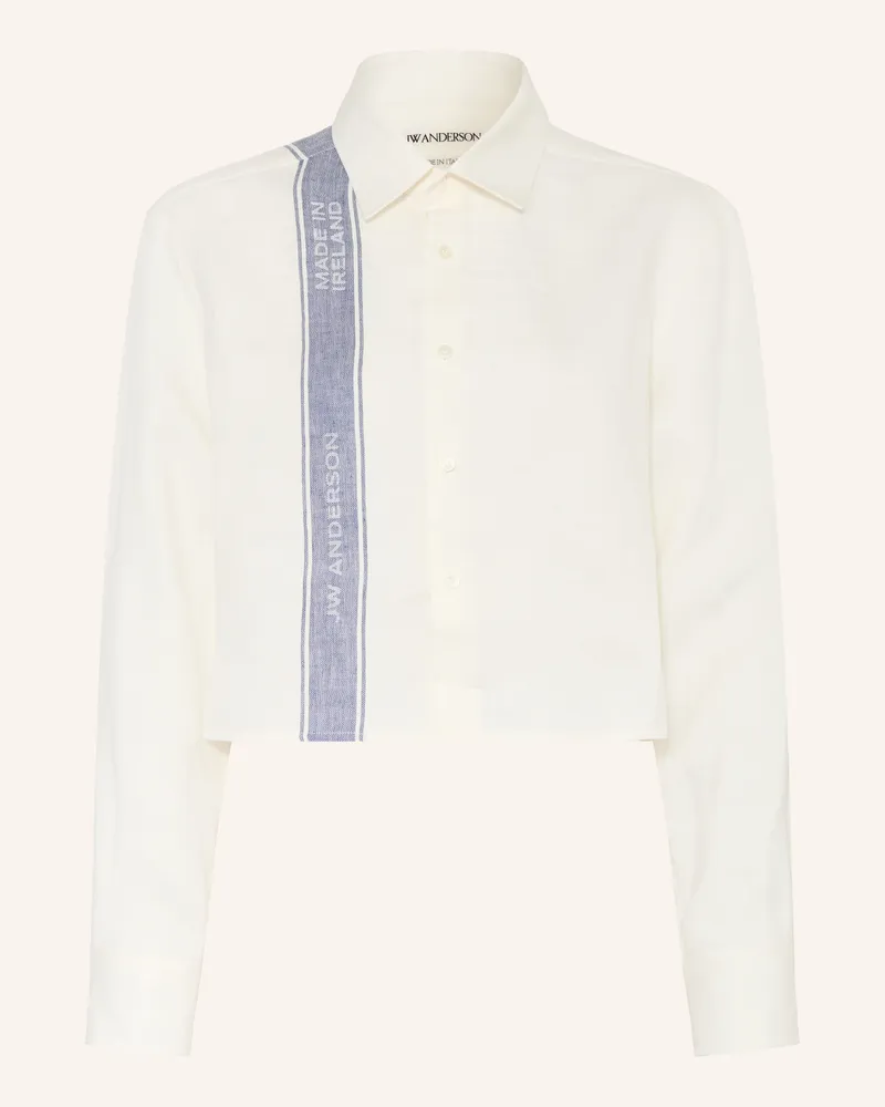 J.W.Anderson Hemdbluse Aus Leinen weiss Ecru