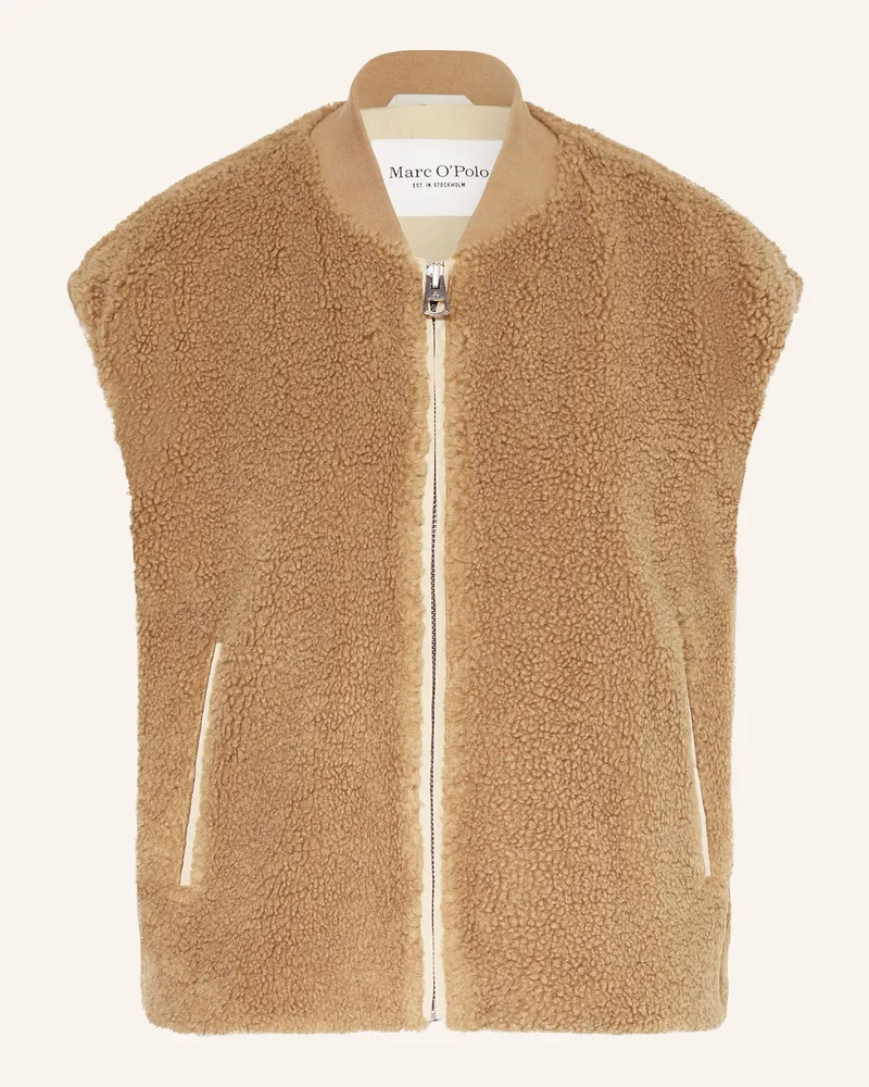 Marc O'Polo Teddyfell-Weste Camel