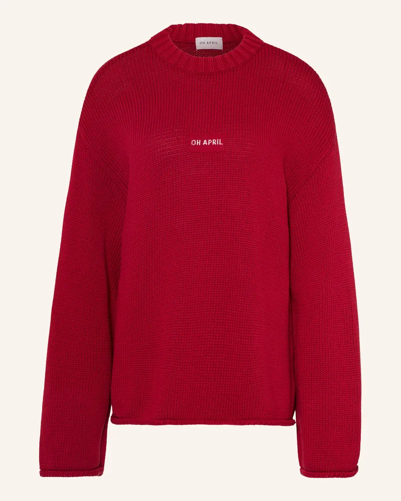OH APRIL Pullover Fitzi rot Dunkelrot