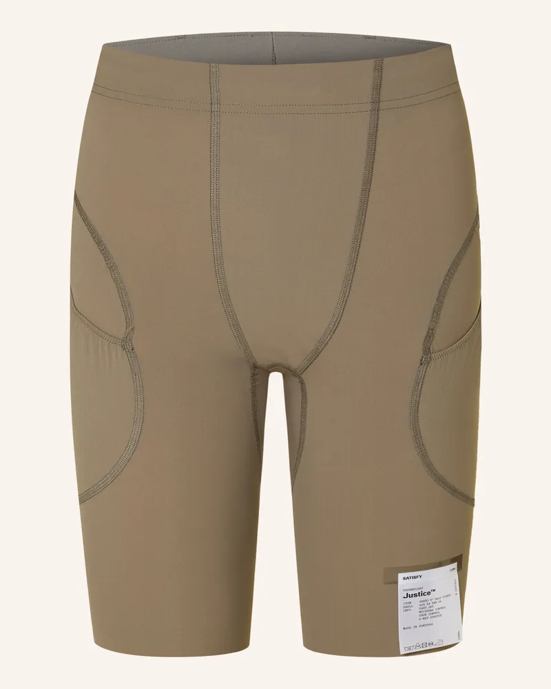 Satisfy Laufshorts JUSTICE CARGO HALF TIGHTS Taupe