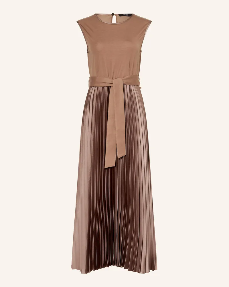Max Mara Kleid SAMUELE mit Plissees Braun
