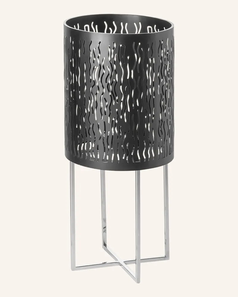 Fink Windlicht Baccus silber Schwarz