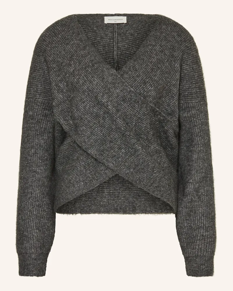 MOSS COPENHAGEN Pullover Mschzinelle Hope In Wickeloptik grau Grau