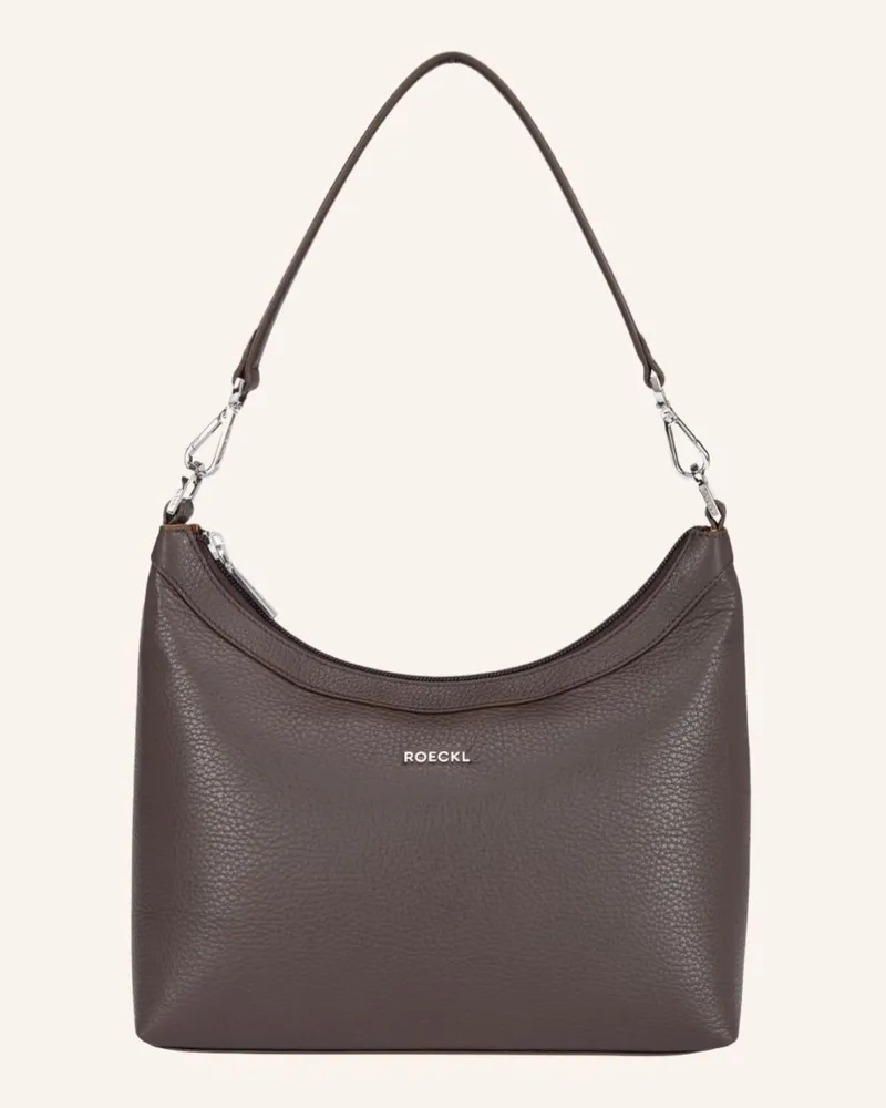 Roeckl Schultertasche DIANA GRAINED SMALL Braun