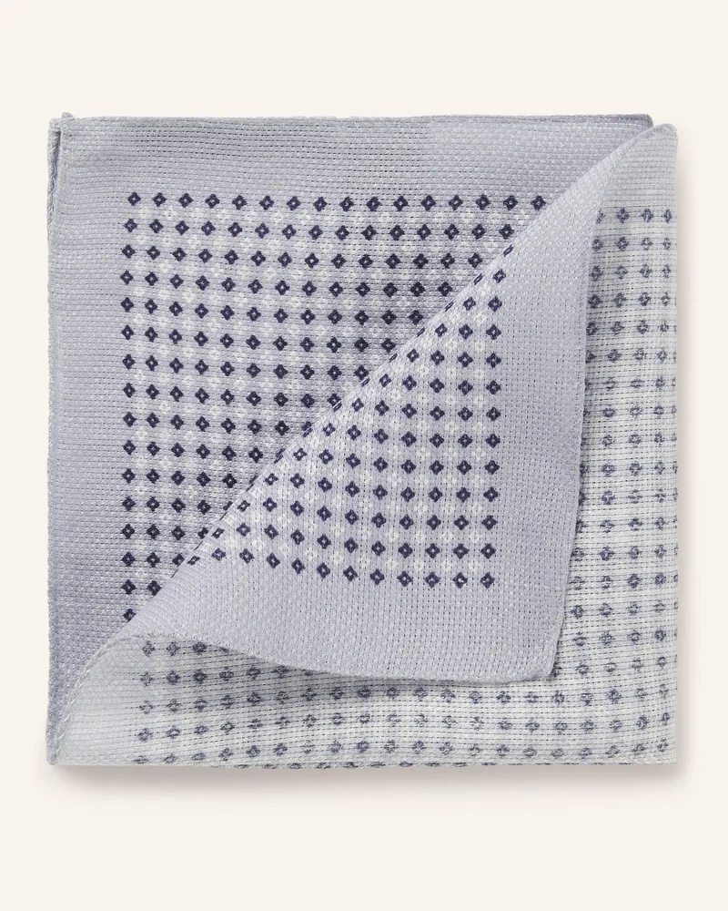 HUGO BOSS Einstecktuch Aus Leinen grau Blaugrau