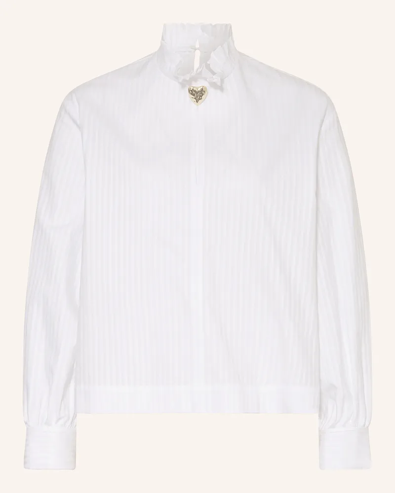 Claudie Pierlot Blusenshirt mit Rüschen Weiss