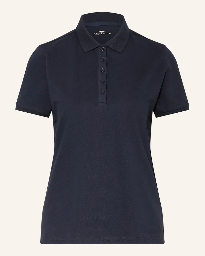 Fynch-Hatton Piqué-Poloshirt Dunkelblau