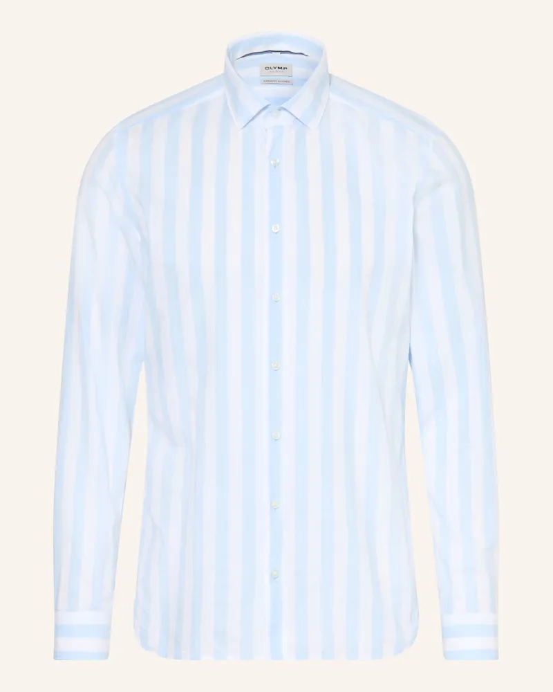Olymp Hemd Level Five Body Fit Mit Stehkragen blau Hellblau