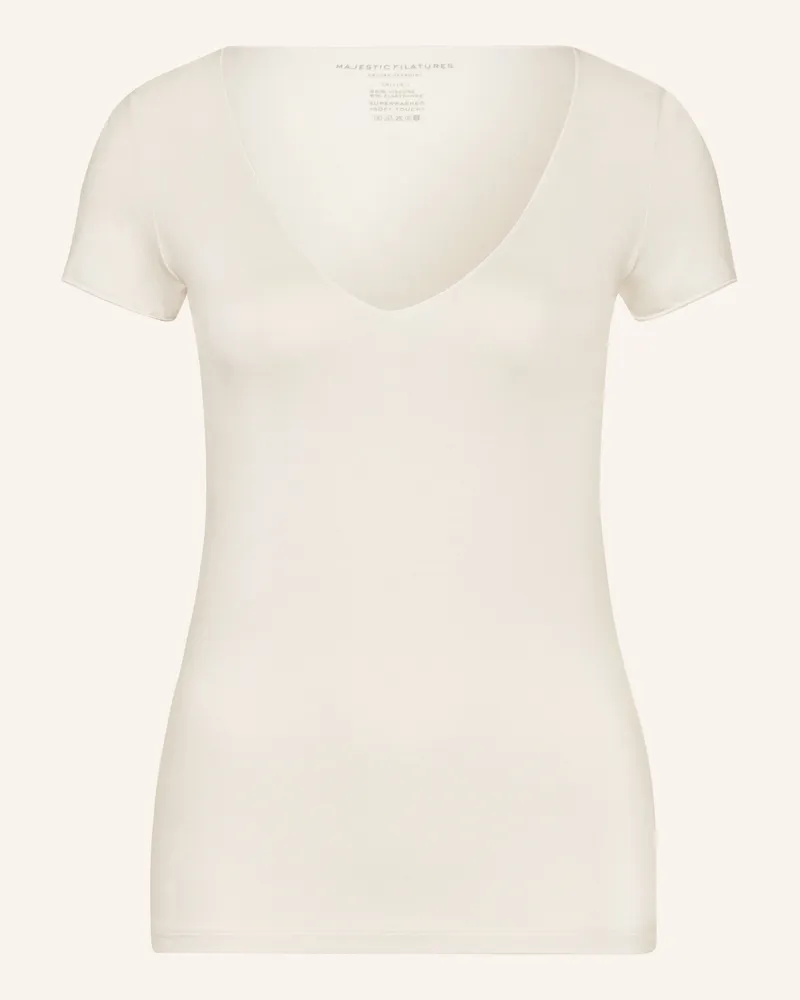 Majestic T-Shirt weiss Creme