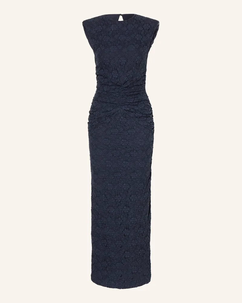 ROTATE Birger Christensen Spitzenkleid blau Dunkelblau