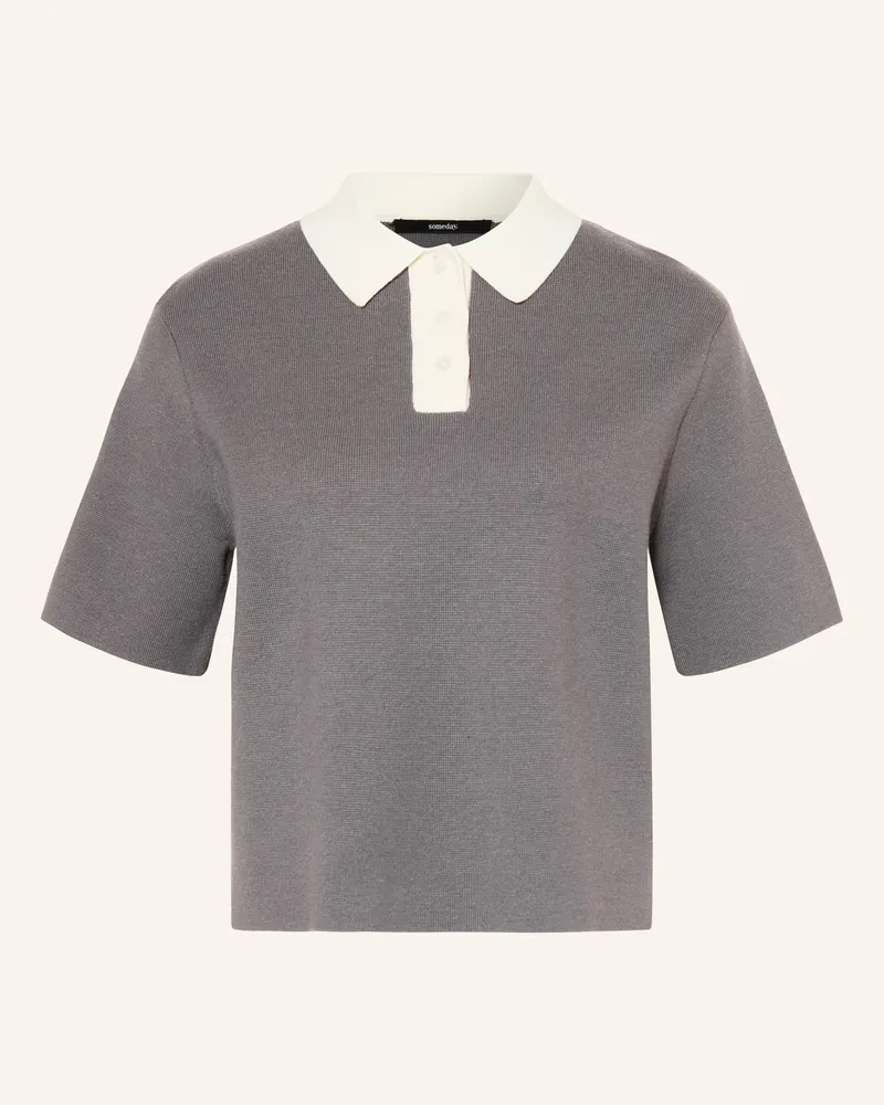 someday. Strick-Poloshirt Tipolo grau Grau