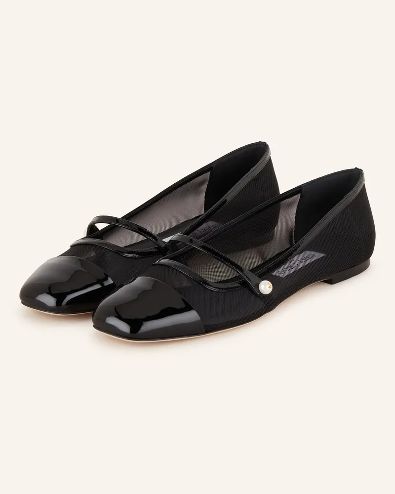 Jimmy Choo Mary-Jane-Ballerinas ELISA Schwarz