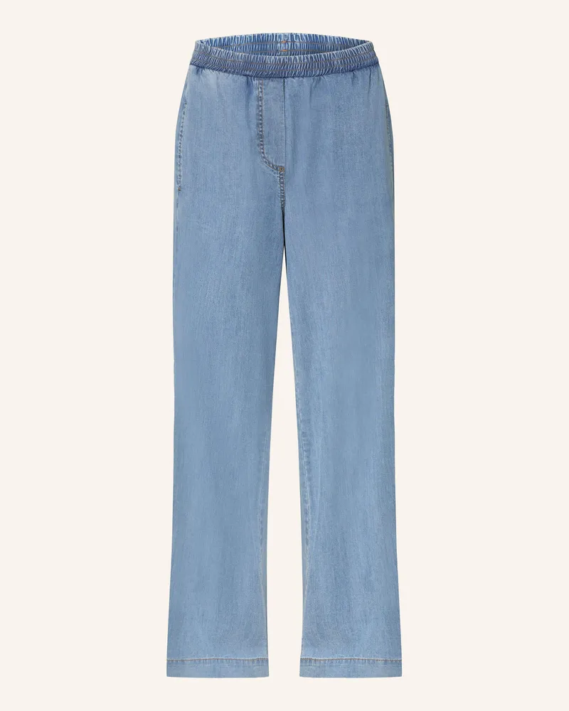 Smith & Soul Marlenehose in Jeansoptik Hellblau