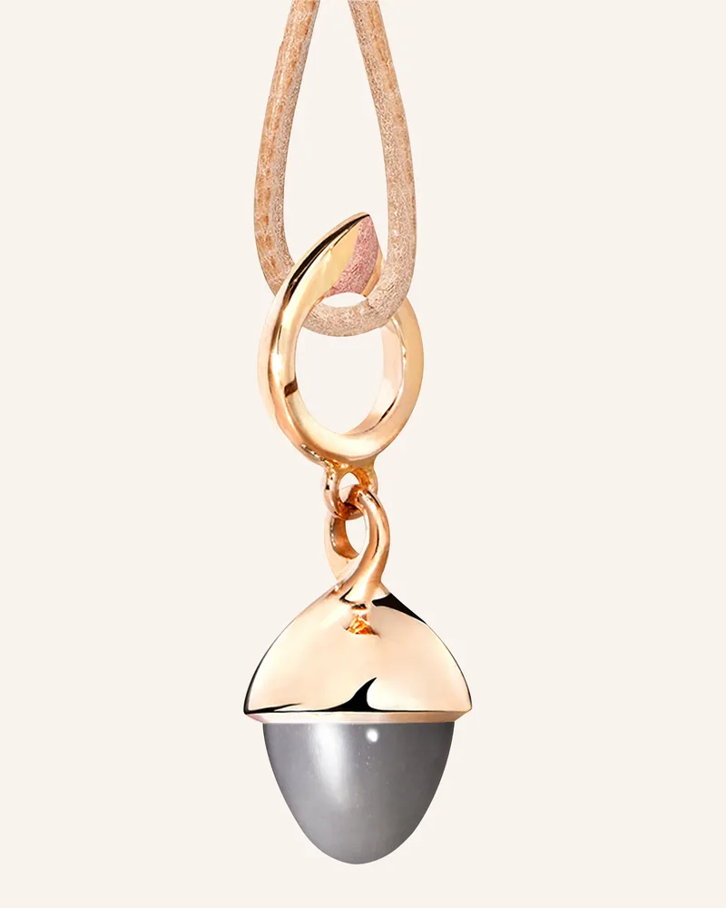 TAMARA COMOLLI Anhänger PENDANT MIKADO FLAMENCO MOONSTONE GREY aus 18K Roségold mit grauem Mondstein Roségold