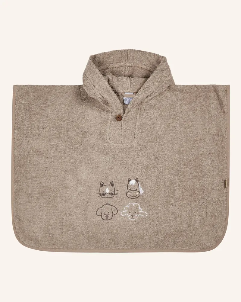 Sterntaler Poncho Bauernhof beige Beige