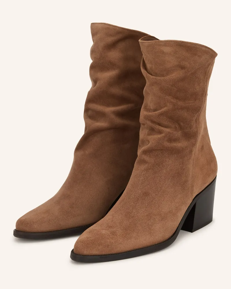 paul green Stiefeletten braun Cognac