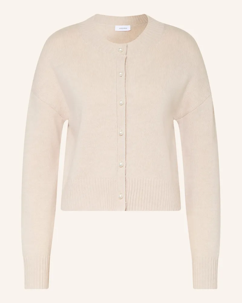 Darling Harbour Strickjacke Mit Cashmere weiss Chalk
