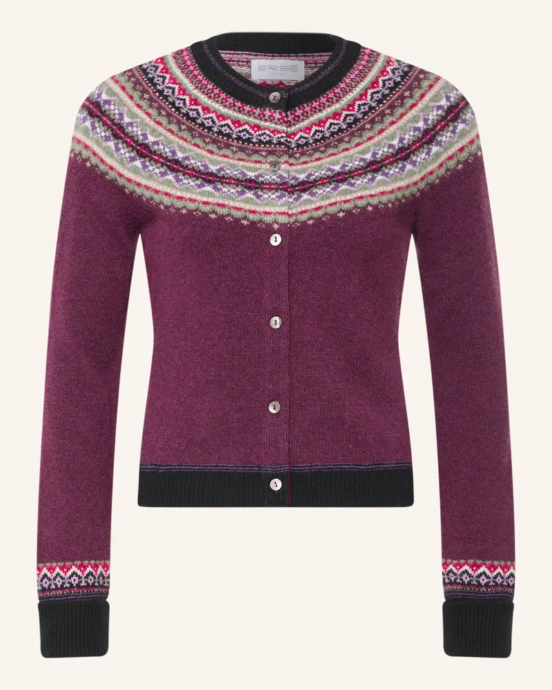 ERIBÉ Strickjacke Alpine rot Dunkellila