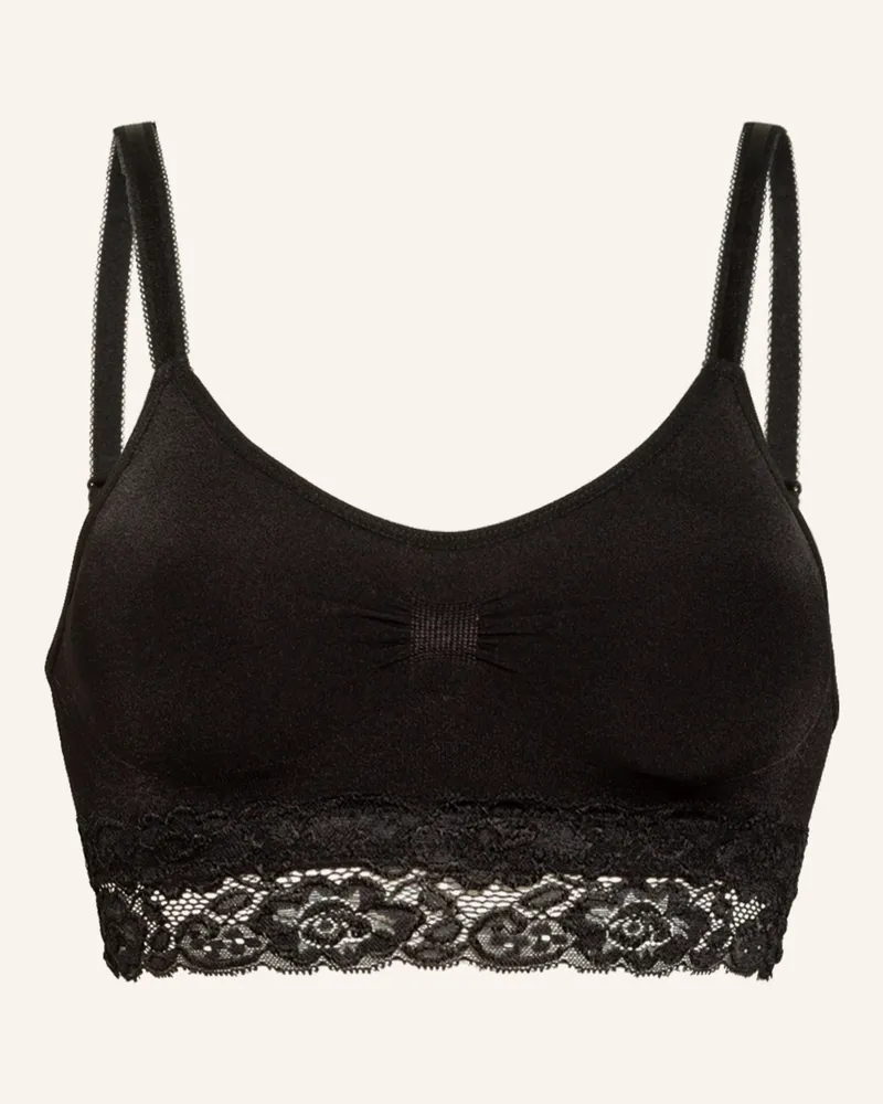 Magic Bodyfashion Bustier Comfort Bra Spaghetti Lace schwarz Schwarz