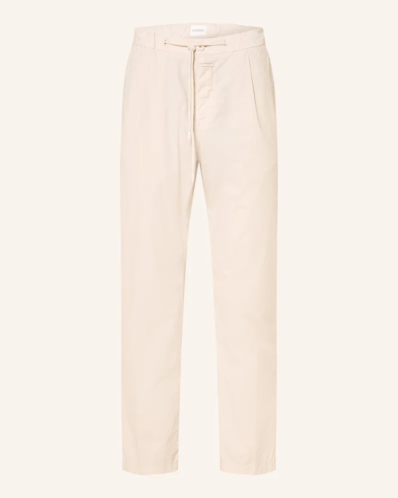 Closed Hose VIGO im Jogging-Stil Tapered Fit Creme