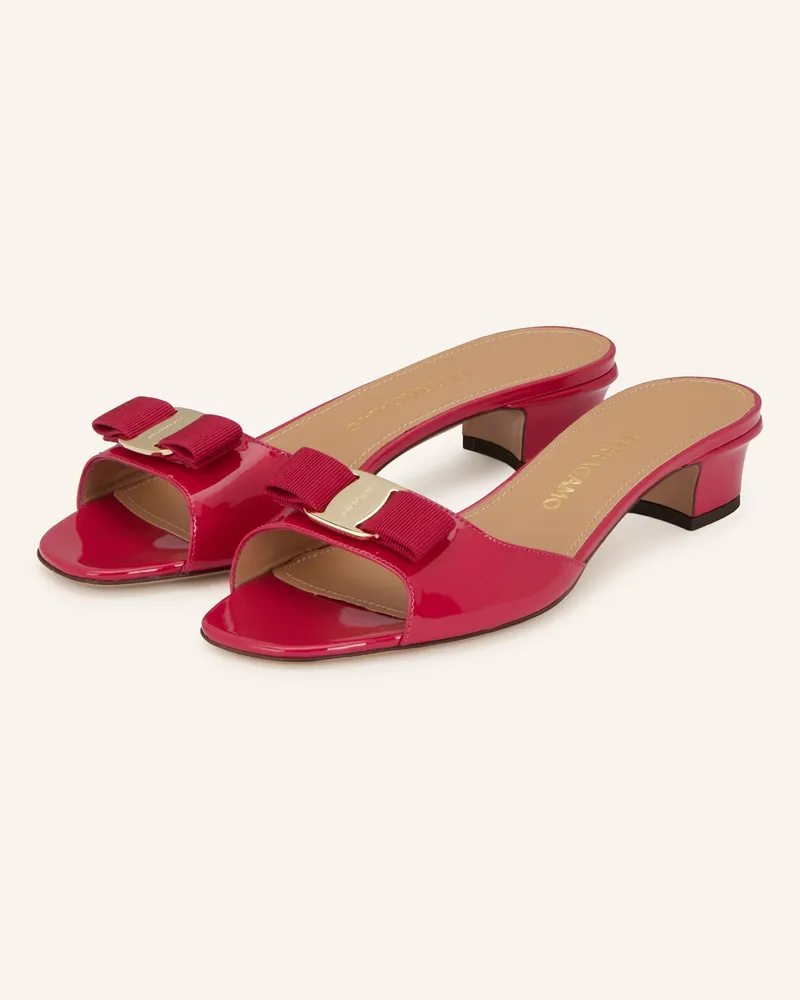 Ferragamo Mules New Vara pink Fuchsia