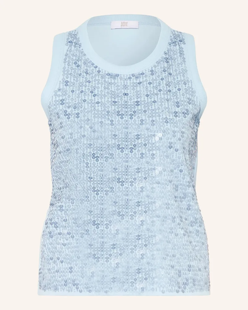 Riani Top mit Pailletten Hellblau