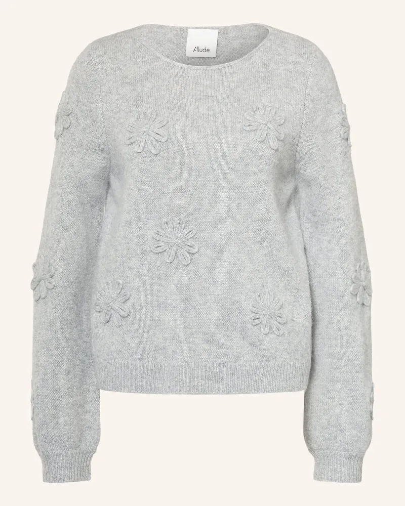ALLUDE Pullover Mit Cashmere grau Hellgrau