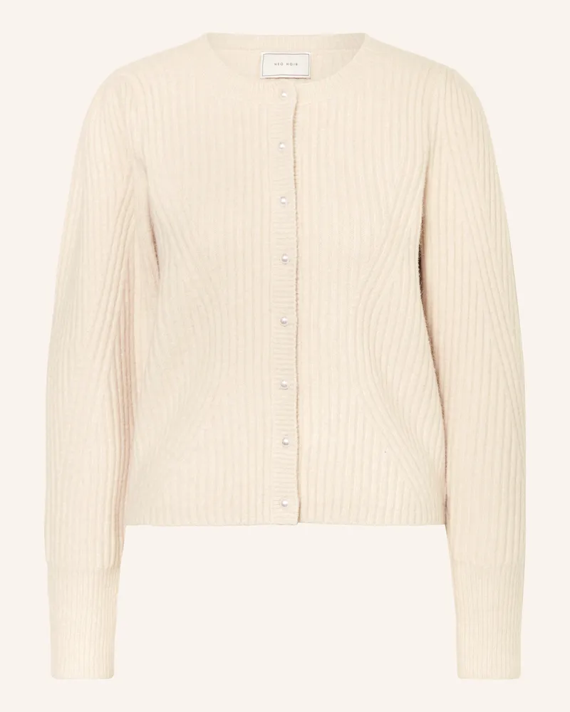 Neo Noir Strickjacke weiss Ecru