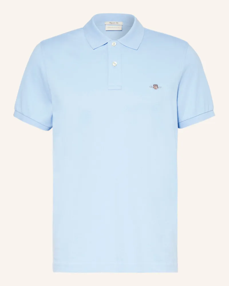 Gant Piqué-Poloshirt Regular Fit Hellblau
