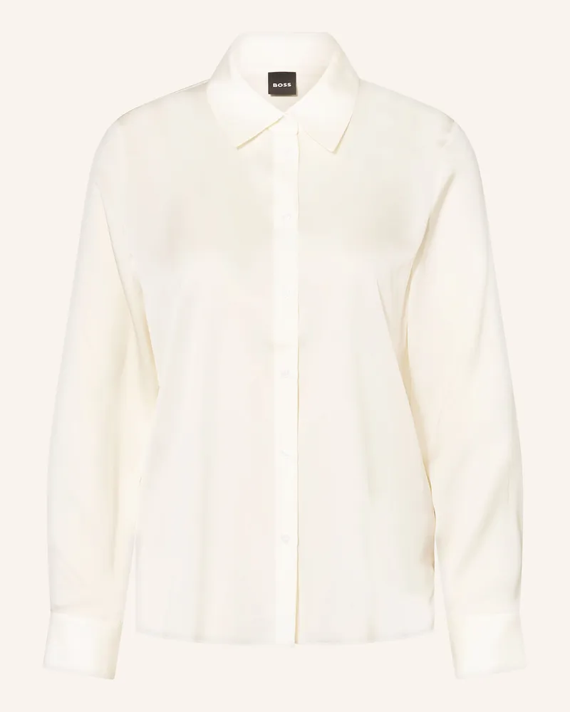 HUGO BOSS Hemdbluse Bonya Aus Seide weiss Weiss