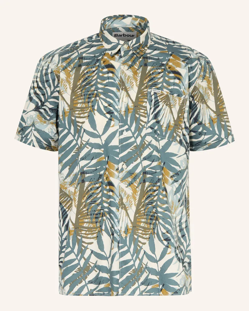 Barbour Kurzarm-Hemd Gleaston Relaxed Fit gruen Petrol