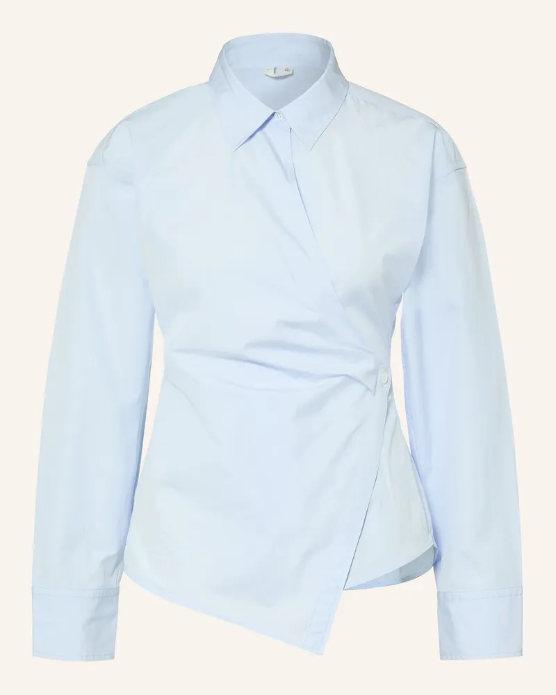 Arket Hemdbluse In Wickeloptik blau Hellblau