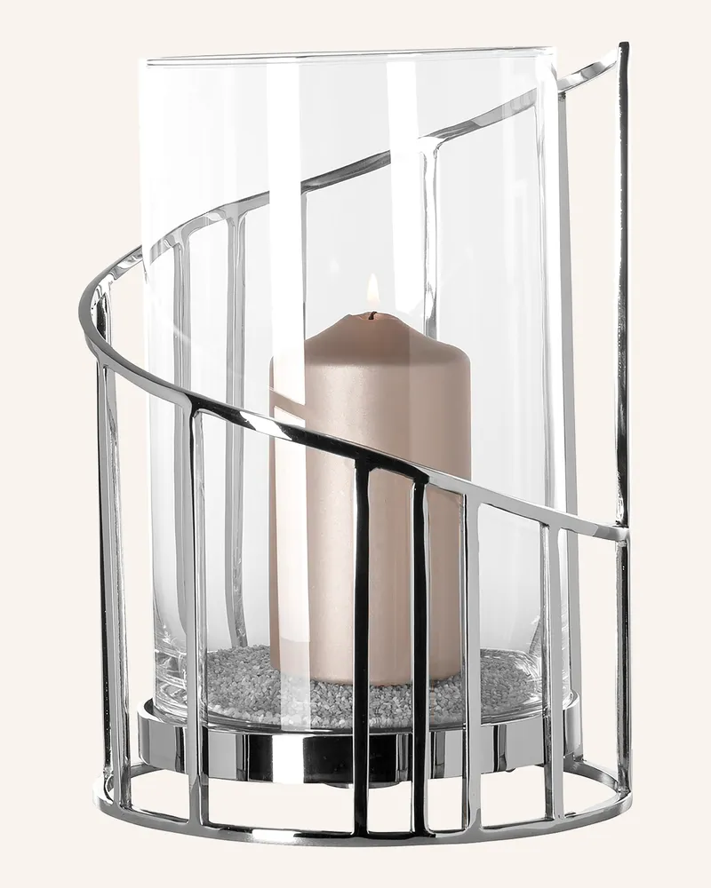 Fink Windlicht mit Glas CELINE Silber