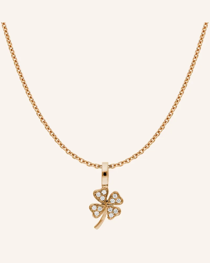 CADA Kette TINY LUCKY CLOVER Roségold