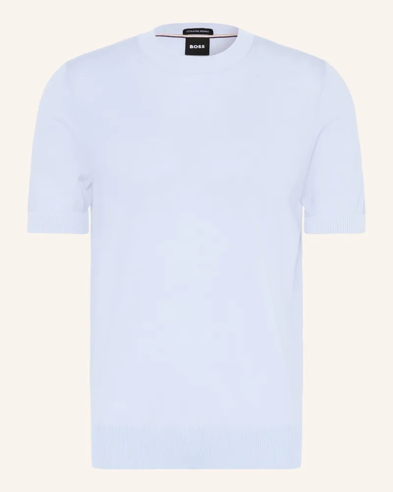 HUGO BOSS Strickshirt UMAURO Hellblau