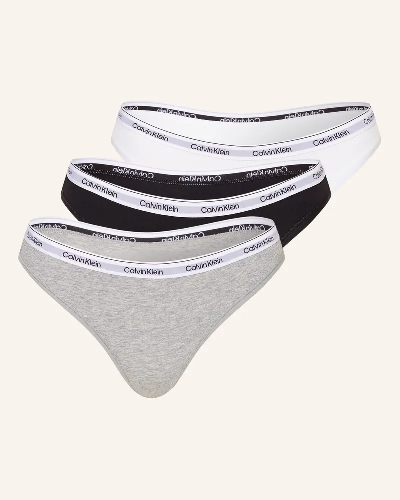 Calvin Klein 3er-Pack Slips MODERN LOGO Weiss