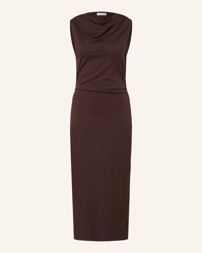 Mrs & HUGS Jerseykleid braun Dunkelbraun