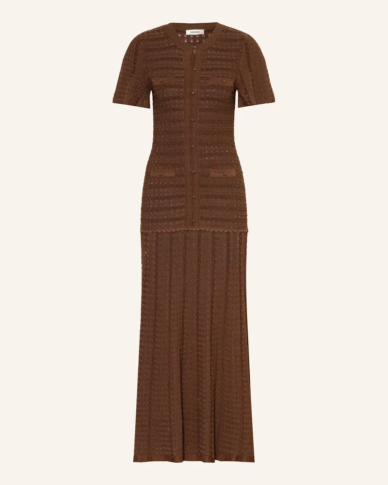 Sandro Strickkleid Diane Mit Glitzergarn braun Braun
